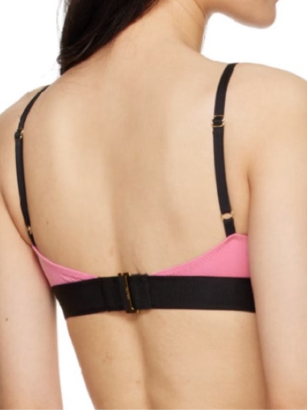 NEW TOM FORD Modal Signature Triangle Bra (Rosebloom) Pink & Black Bralette - Picture 4 of 14